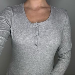 grey casual bodysuit